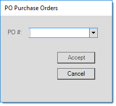 Main Menu > Purchasing > Receipts > Receiving (F5)