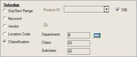 Reporting_Selection_Item_ClassificationTV