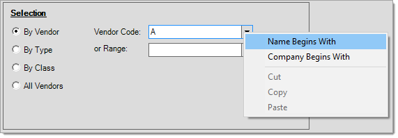 Selection_Vendor_BeginsWith