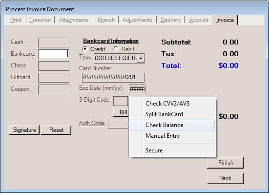 Main Menu > Point of Sale > Sales, Process (F12)