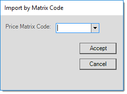 Import (F2), Matrix Code