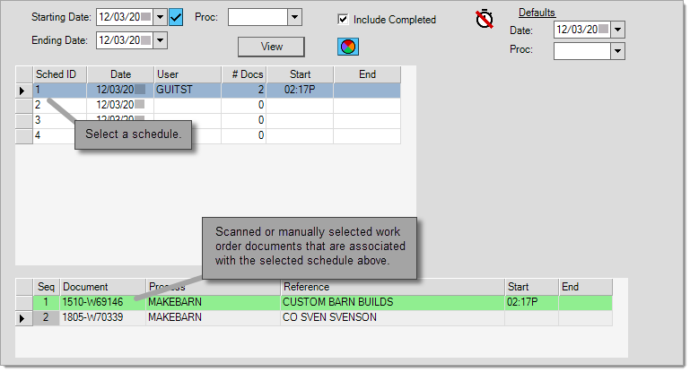 Summary (F6): Adding Work Orders