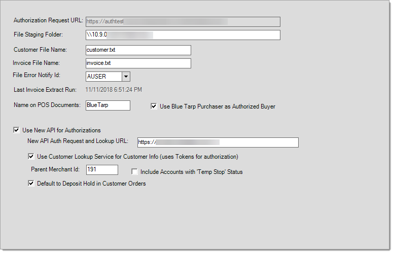 Parameters_Capital One Trade Credit (formerly BlueTarp)