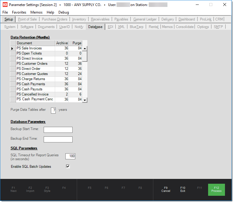 Parameters_Setup_Database