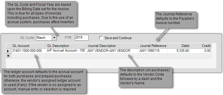 Billing Entry: Ledger Selection