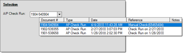 Payables_Reports_Disbursements_Selection