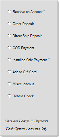 Main Menu > Point of Sale > Payments