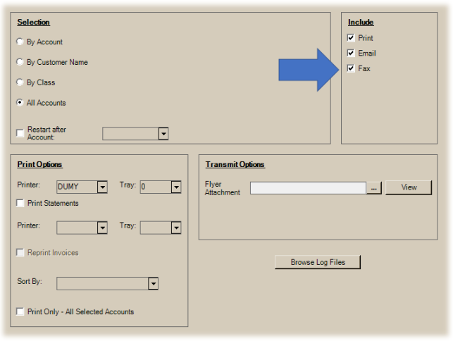 Main Menu > Receivables > Statements Main Menu > Receivables > Statements