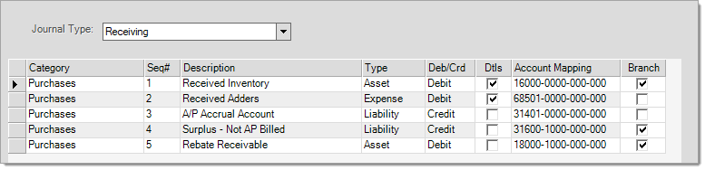 Main Menu > General Ledger > Database > System Journals