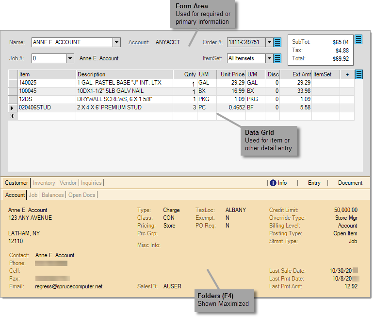 Transaction Form Elements