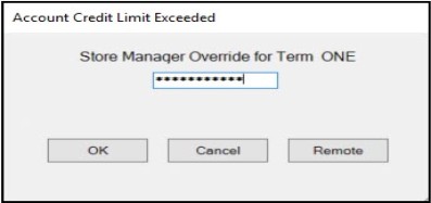 Account Credit Limit Exceeded Account Credit Limit Exceeded