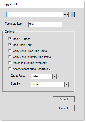 Andersen iQ Import Form