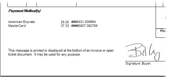 Document with Multiple Card Payments