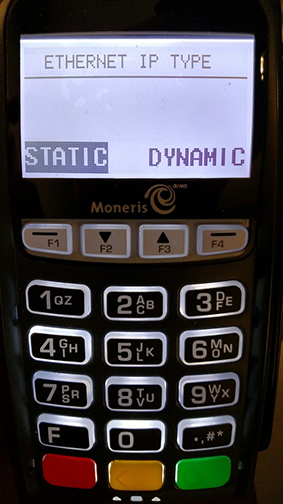 Ethernet IP Type (Ingenico IPP320)