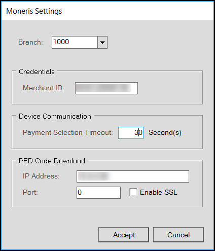 Main Menu > Maintenance > Database > Parameters, Setup, Software, Settings (Button)