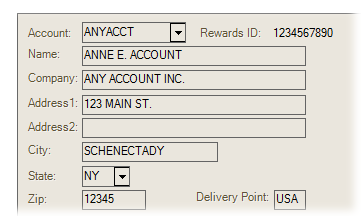 Main Menu > Point of Sale or Receivables > Database (or Inquiry) > Account