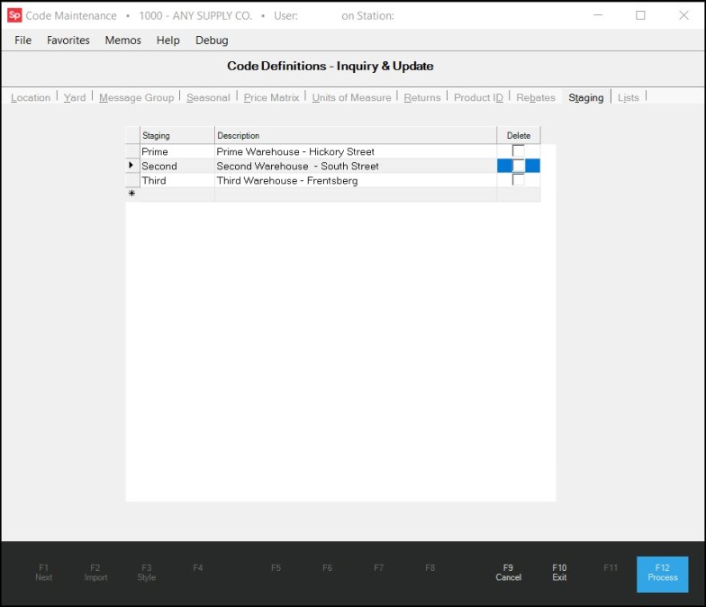 Code Definitions, Staging