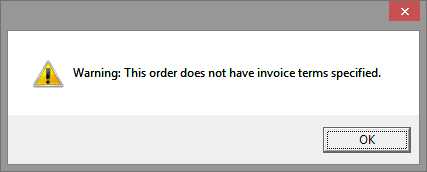 Order with no Terms Assigned