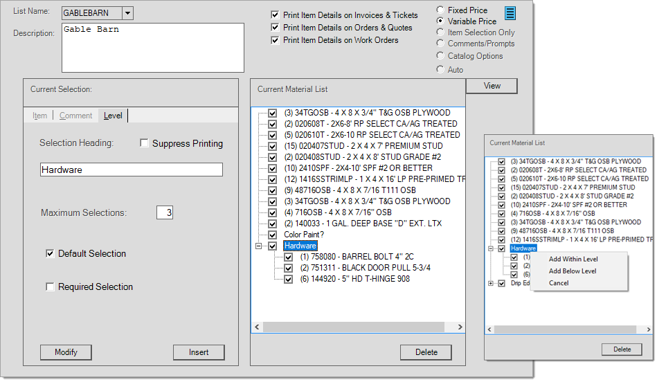 Material_List_Maintenance_Level