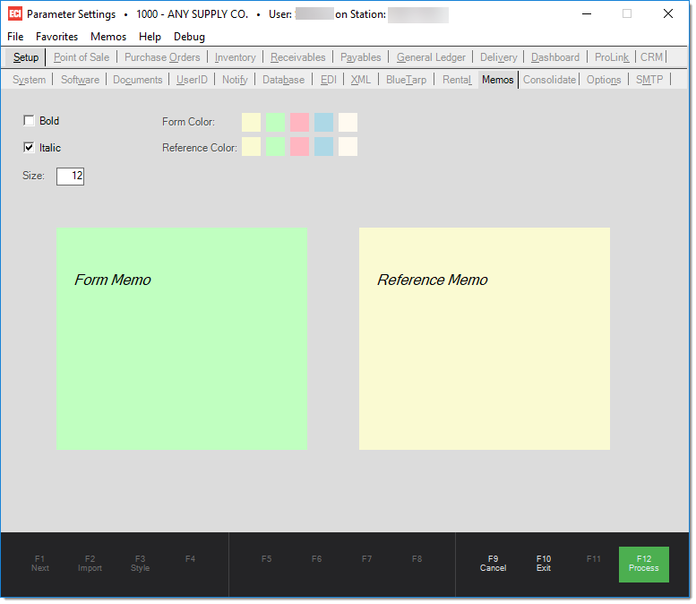 Parameters_Setup_Memos