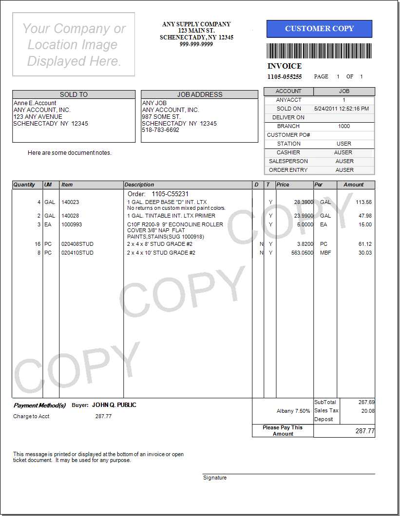 Point of Sale Invoice Default Style