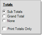 Reporting Totals (Enabled)