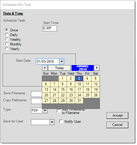 Schedule Task (Once)